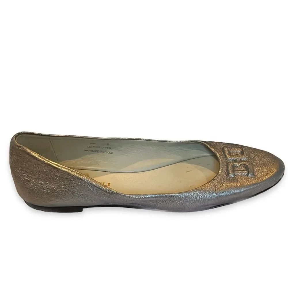 Bruno Magli Metallic Silver Leather Ballet Flats (Size EU 38 / US 8)